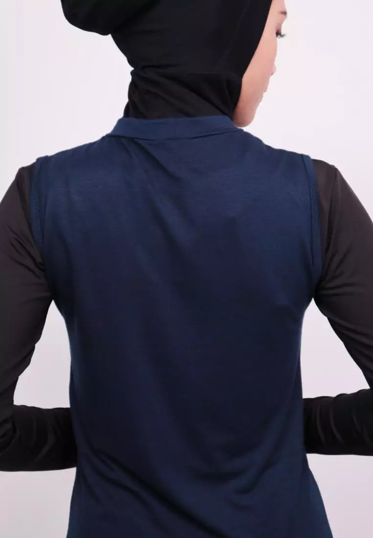 DA011 Atasan Manset Inner Turtleneck Navy