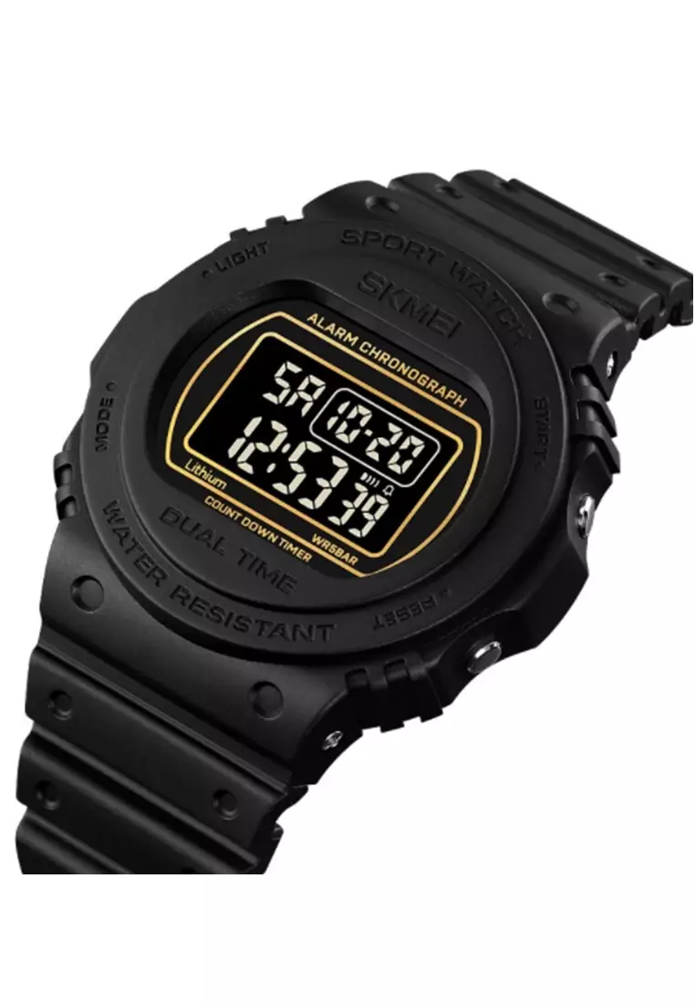 Jam Tangan Digital Pria Waterproof Many Function Strap Tali Material PU Silicone BY44 ORIGINAL