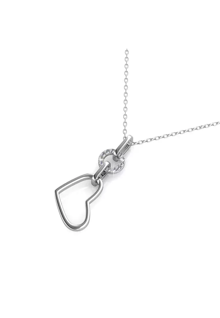 Love Circlet Pendant WG - Kalung Crystal by Her Jewellery