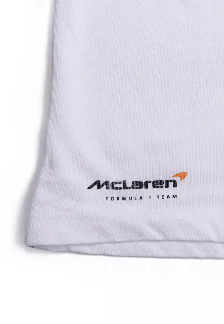 NE McLaren Racing Wordmark White Oversized Short Sleeve T-Shirt