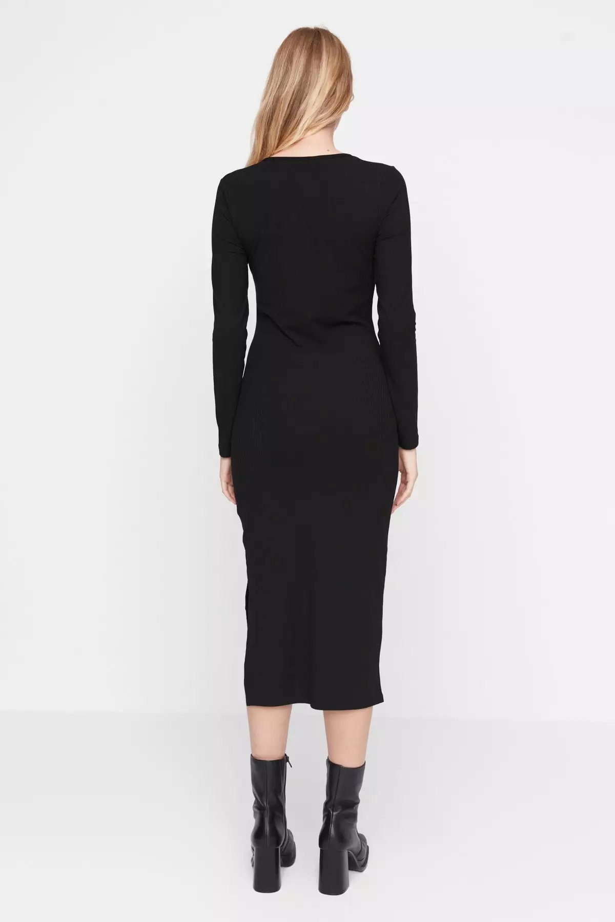 Ribbed Bodycon Midi Dress