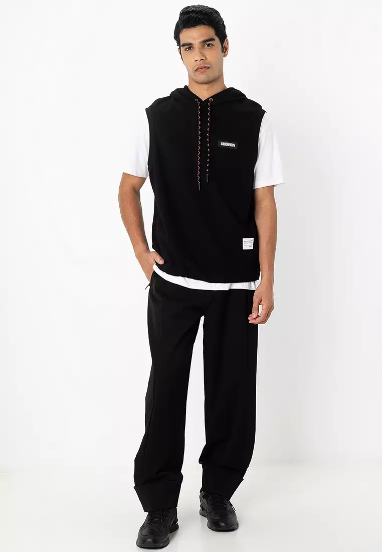 Waffle Hood Vest Set