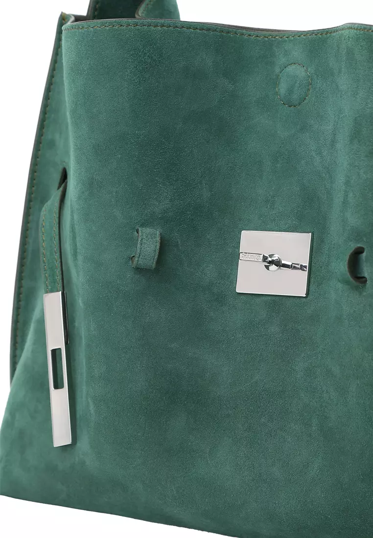 SAOI Belt Tote II Small - Suede Jade