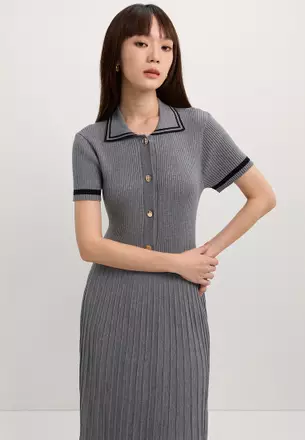 strapless open back dress Color Block Pleated Long Sleeve Dress – Jolie Vaughan Boutique