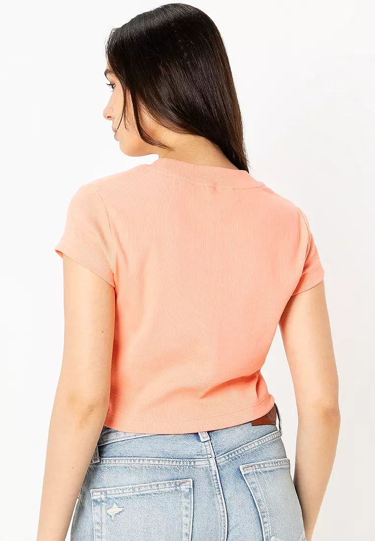 Slim Cropped Monogram T-Shirt - Calvin Klein Jeans
