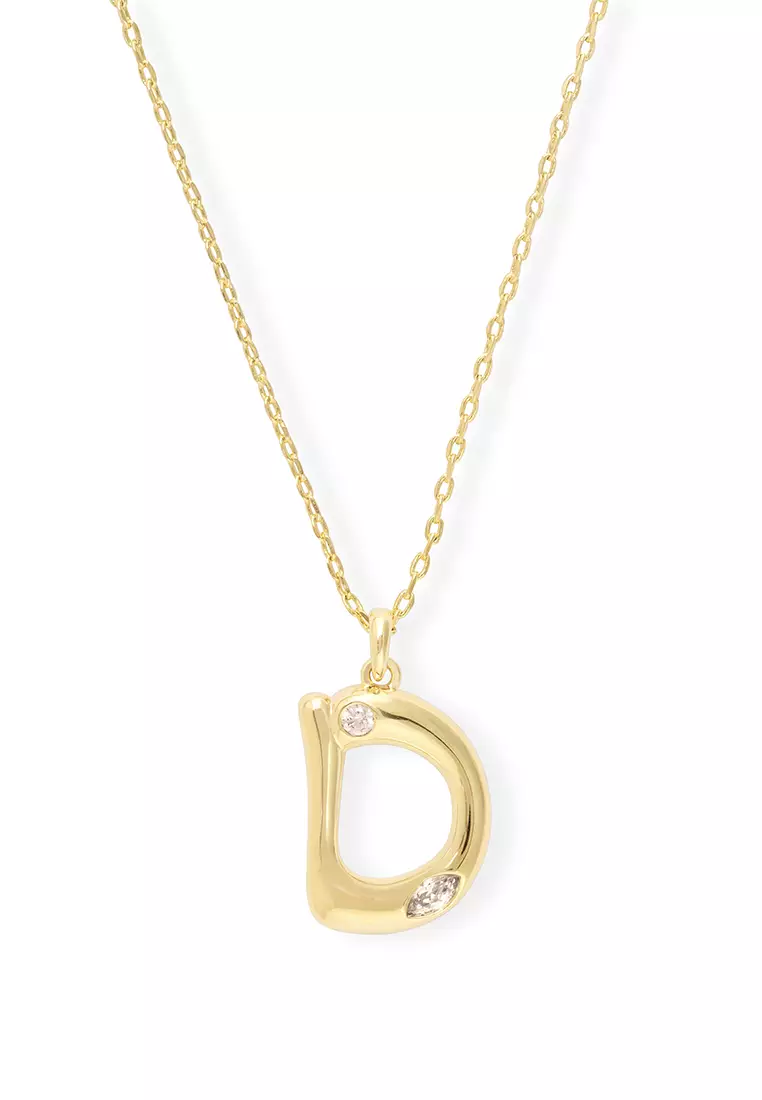 D letter hotsell gold pendant