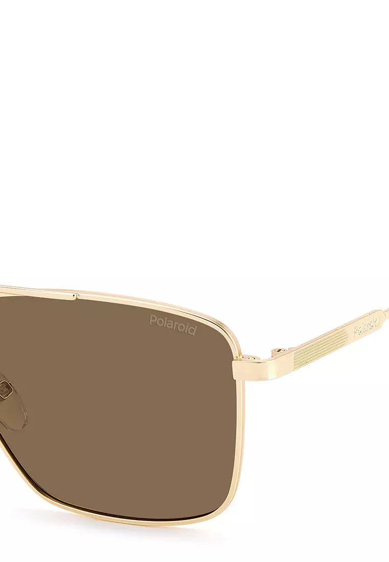 POLAROID Sunglasses PLD 4134/S/X-AOZ-SP, SQUARE Shape with MATTE GOLD Color