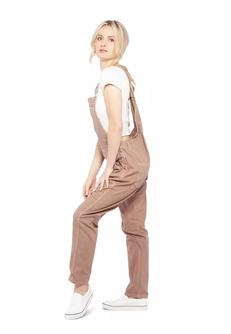 Light Mocha Mom Fit  Dungaree