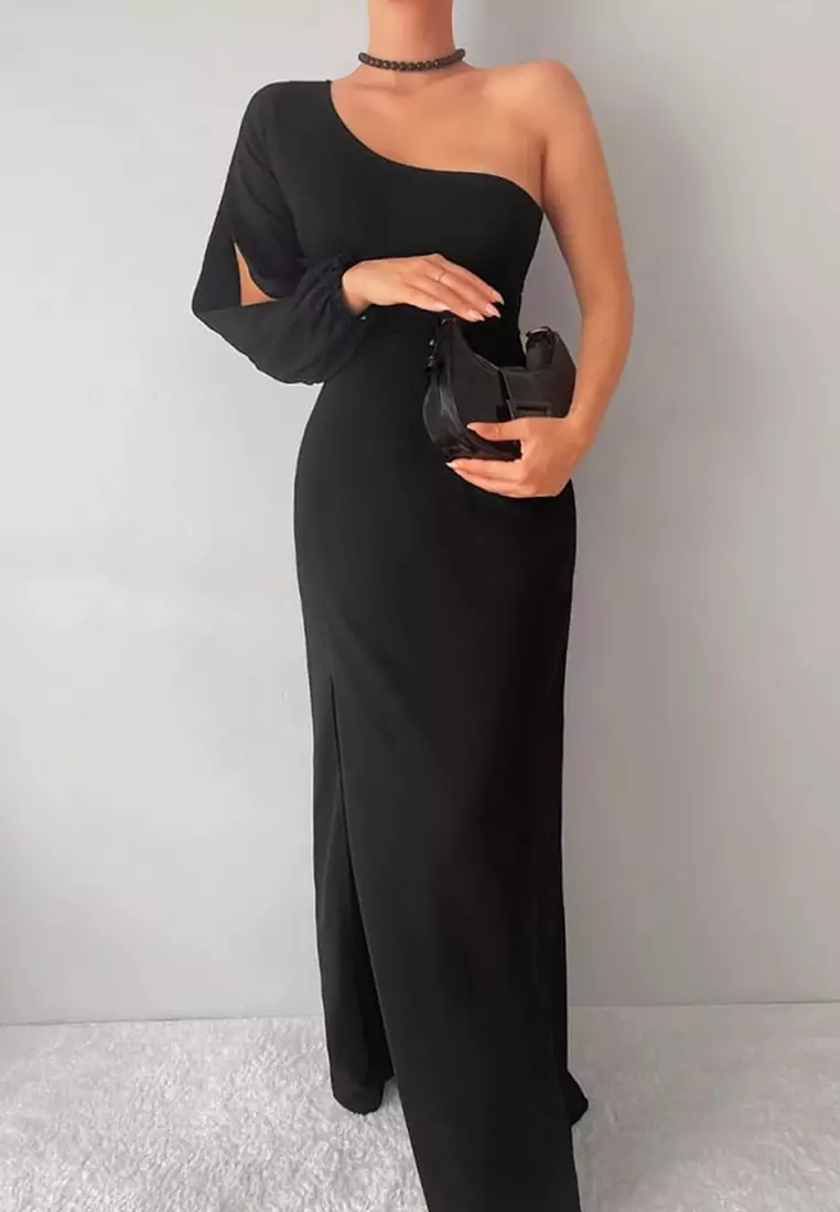 Straight Maxi Long Slim Dress