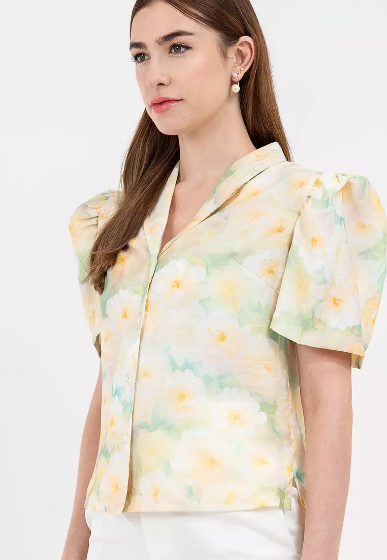 AEMIE Filipiniana Butterfly Sleeves Blouse