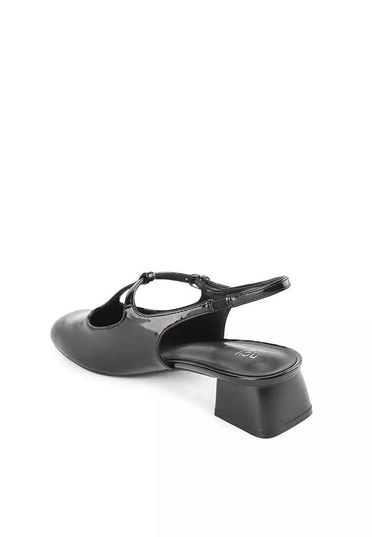 JENNIE Y25126-1 SLINGBACK HEELS BLACK