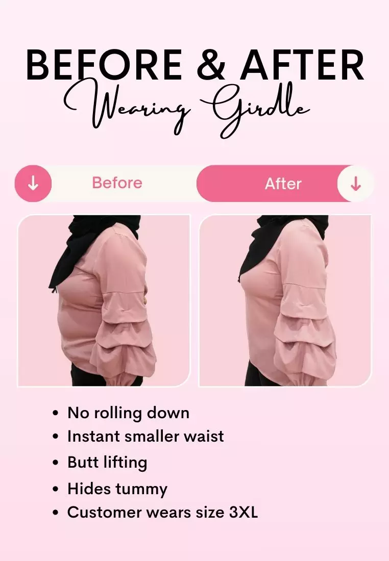 2 Pack Premium Daelyn High-Waisted Girdle Panties Compression Shapewear in Black