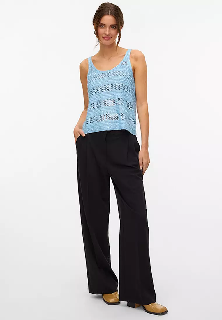 Openwork Sleeveless Top
