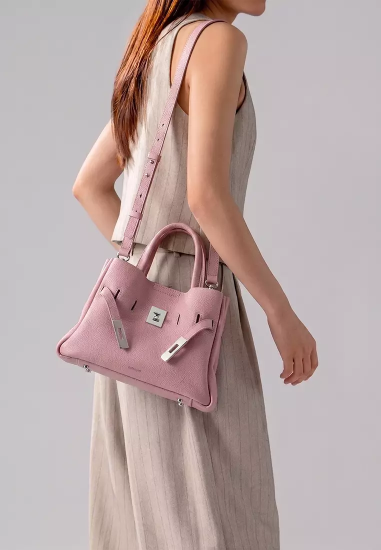 SAOIRSE Belt Soft Structural Shoulder Tote Mini - Candy Pink