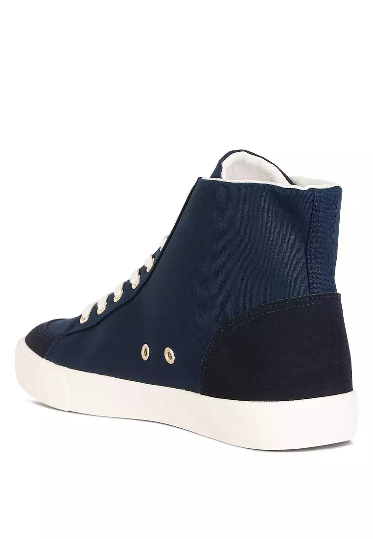 Buy London Rag Men's Ankle Length Solid Sneakers In Navy 2026 Online ...