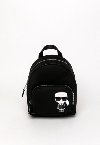 Karl Lagerfeld black K/IKONIK NYLON SMALL BACKPACK Backpack 998D5ACBCA1F3FGS_1