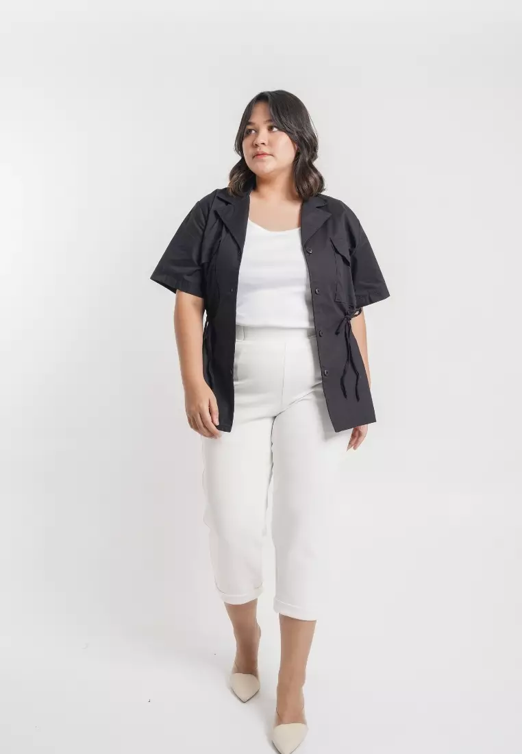 Plus Size Outer Top Blazer Naomie Black