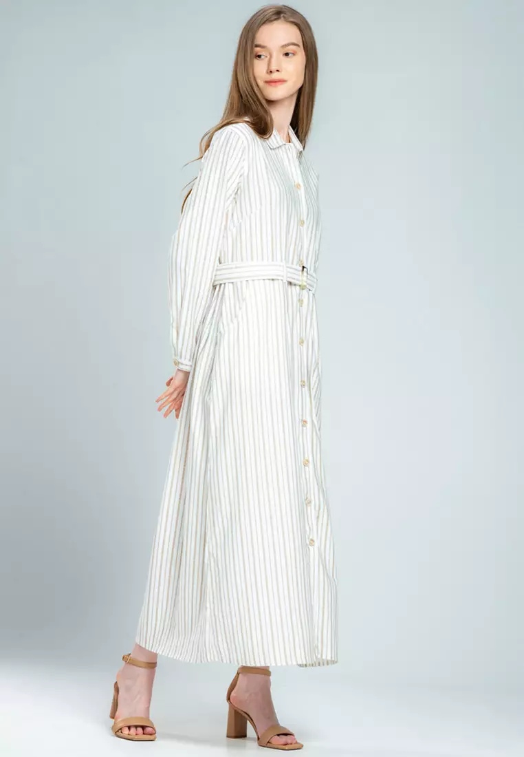 C2 Vagish Khaki Dress Wanita