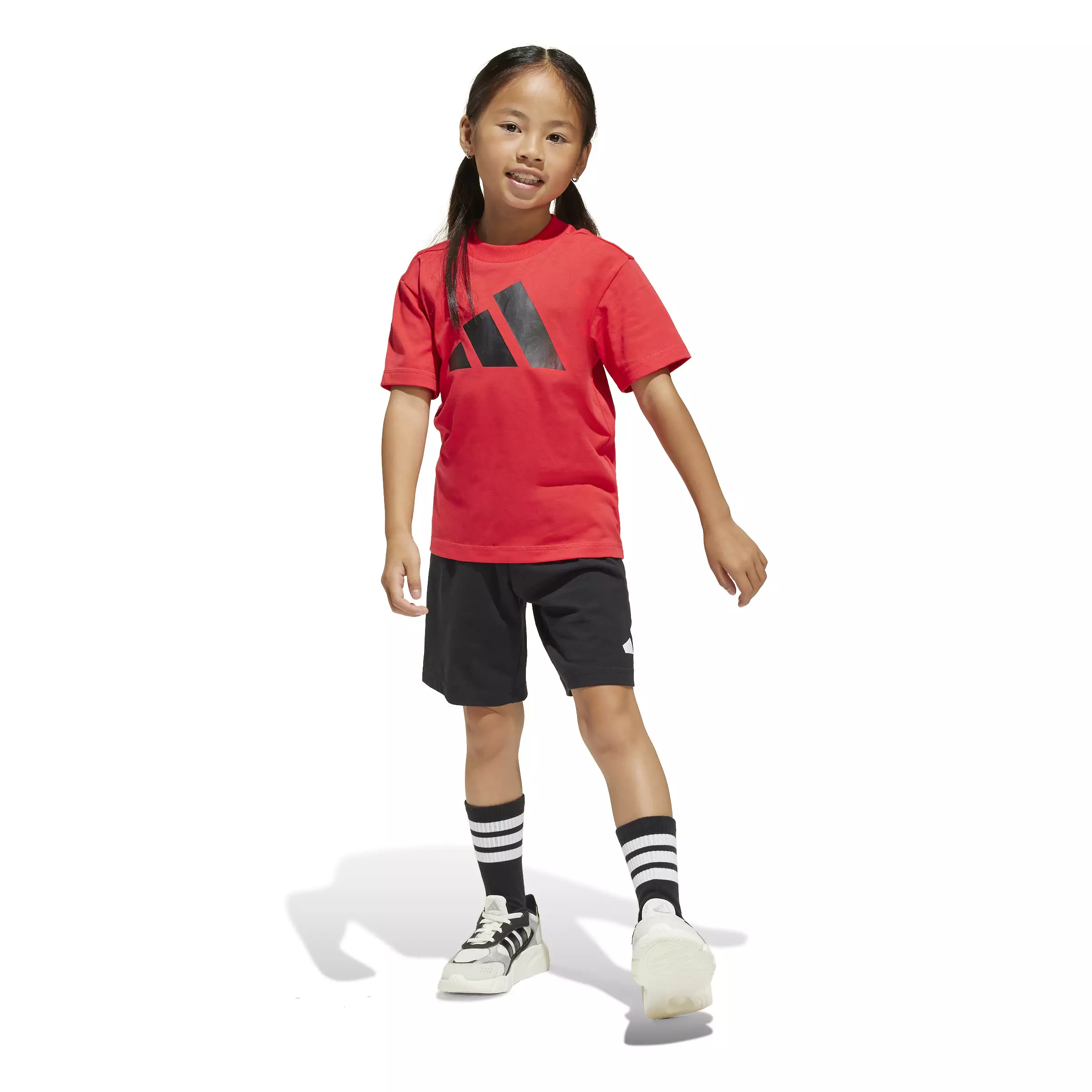 ADIDAS Essentials Tee Set Kids JC9723 - Set Baju Anak (Merah)