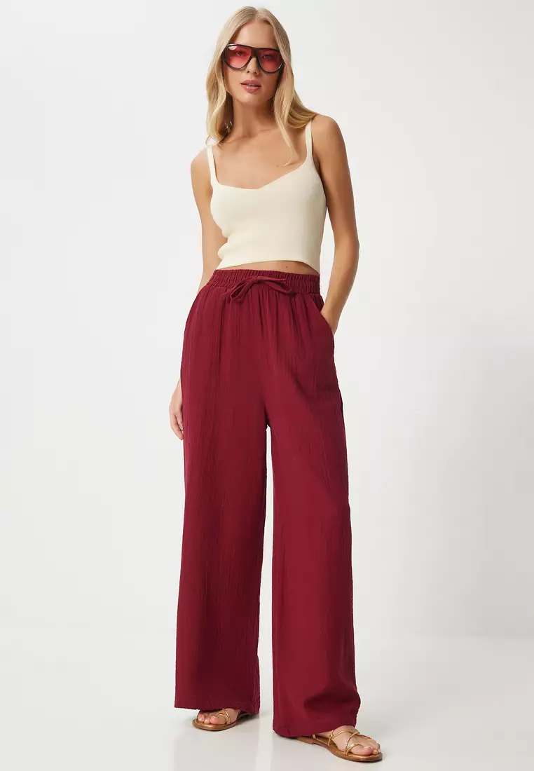 Textured Palazzo Trousers