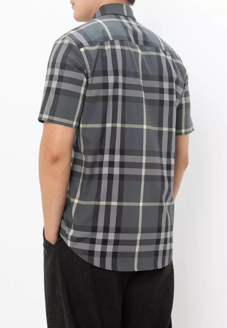 網上選購Burberry Claverdon 格仔短袖恤衫(tr) 2025 系列