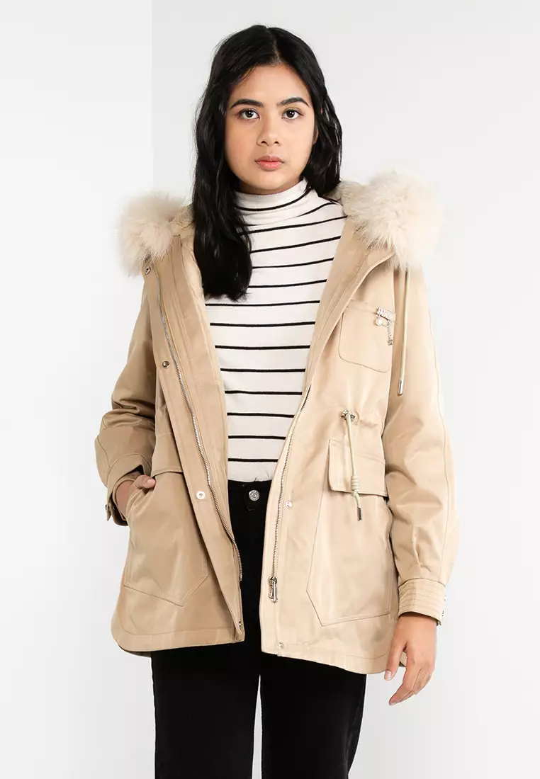 Men's Thick Fur Collar Hooded Parka - Warm Down Jacket with Wool Liner for Winter - Stylish & Cozy Outerwear