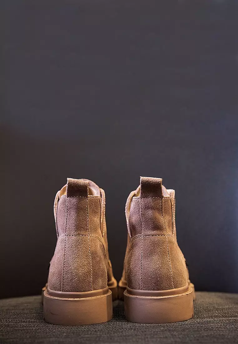 VANSA Stylish Nubuck Leather Martin Boot VSW-B301