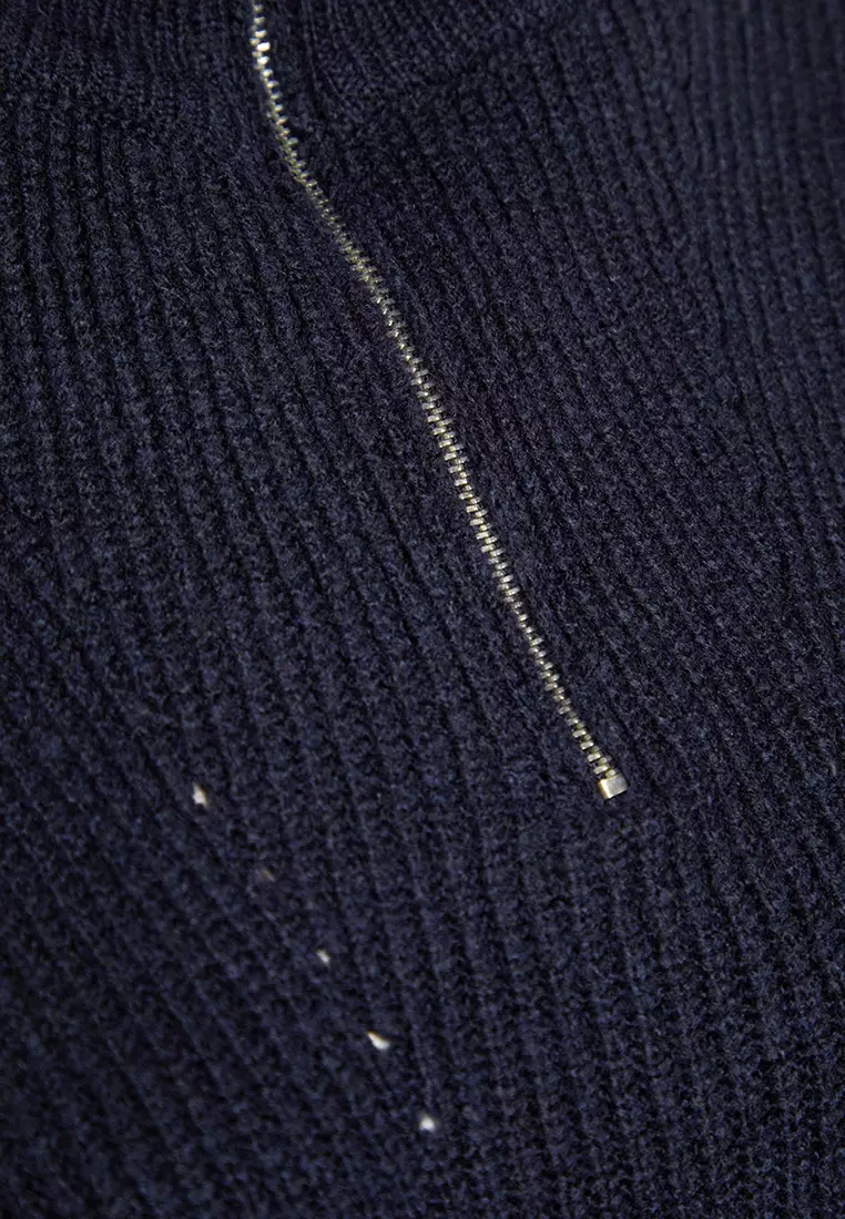 Zip-up Knitwear Sweater