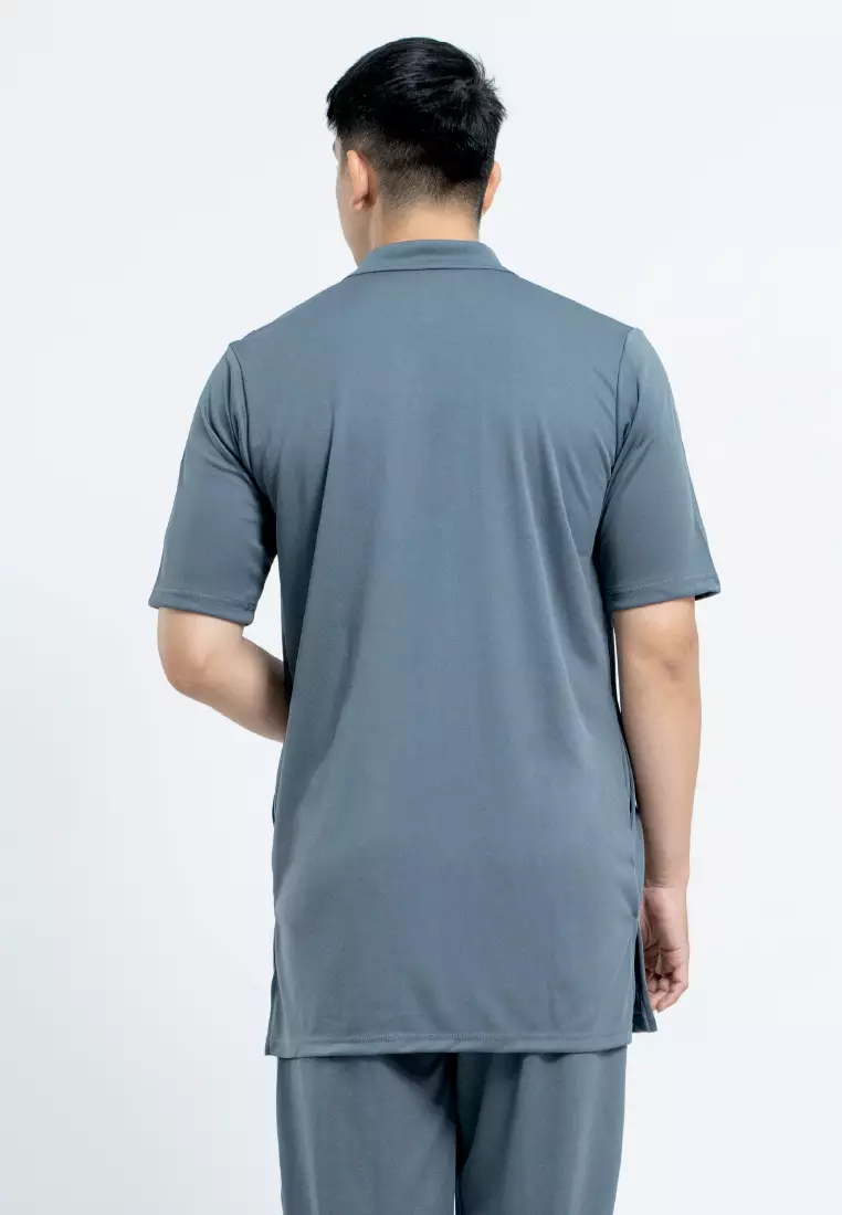 Tiento Naufal Baju Koko 3in1 Kurta Pria Dewasa Muslim Kerah Ciangi Casual Kerja Dry Fit Olahraga Ibadah Salat Lengan Pendek Ramadhan