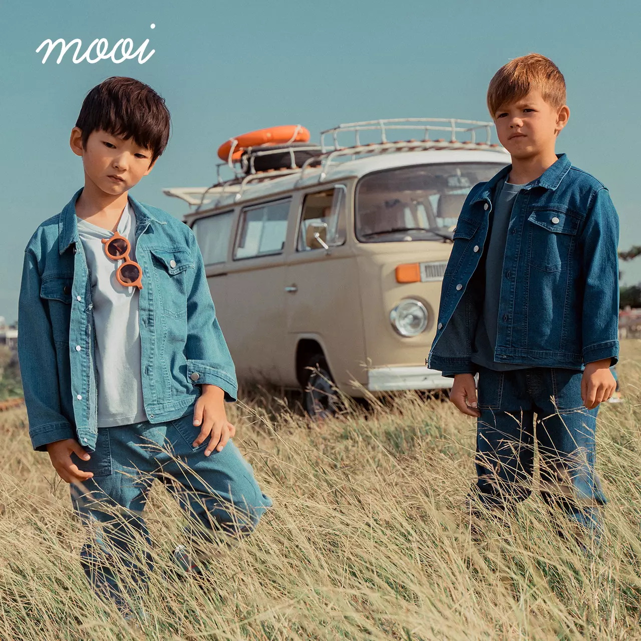 Mooi Jaket Jeans Anak Arlo Denim Jacket - Dark Blue