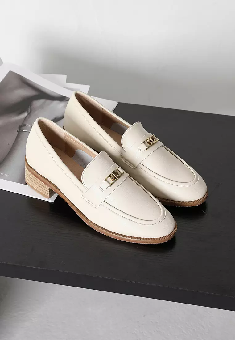 金屬搭扣真皮樂福鞋 TH128-9