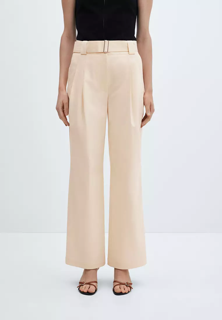 Mango Trousers With Belt Loops 2025 Buy Mango Online ZALORA