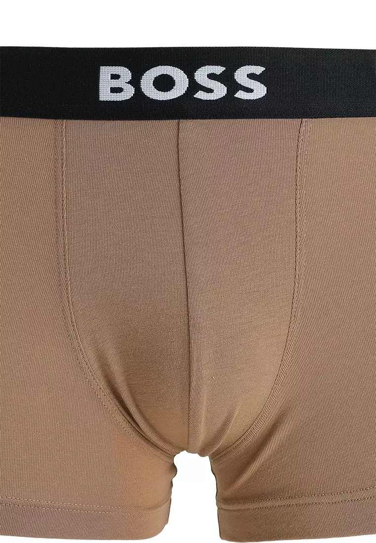 BOSS Trunk Boxer Uomo - Misto Cotone Elasticizzato Con Modal - Vestibilità Comoda E Fascia Logata - 2