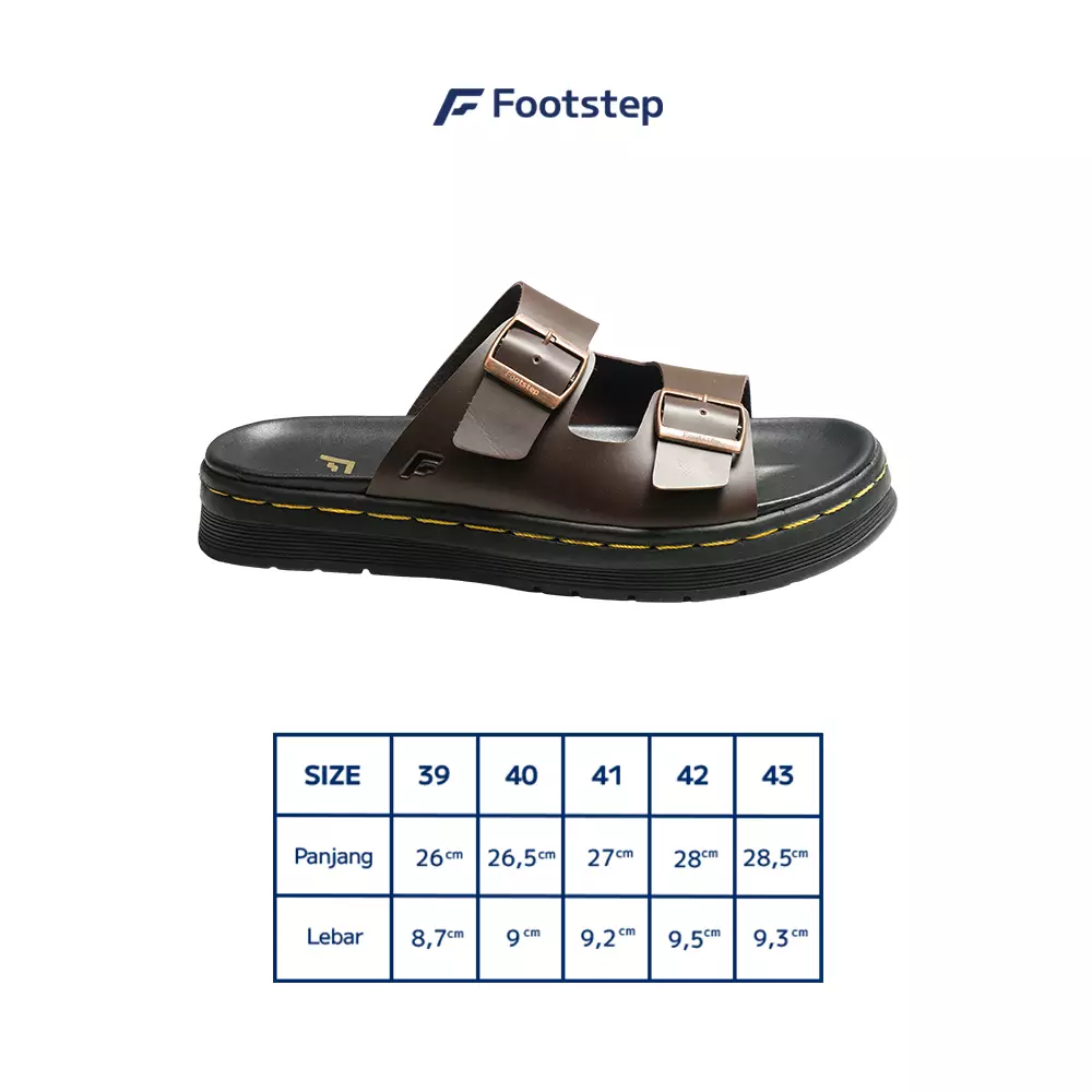 Footstep Footwear Sandal Pria Camden Darkbrown Original Sandal