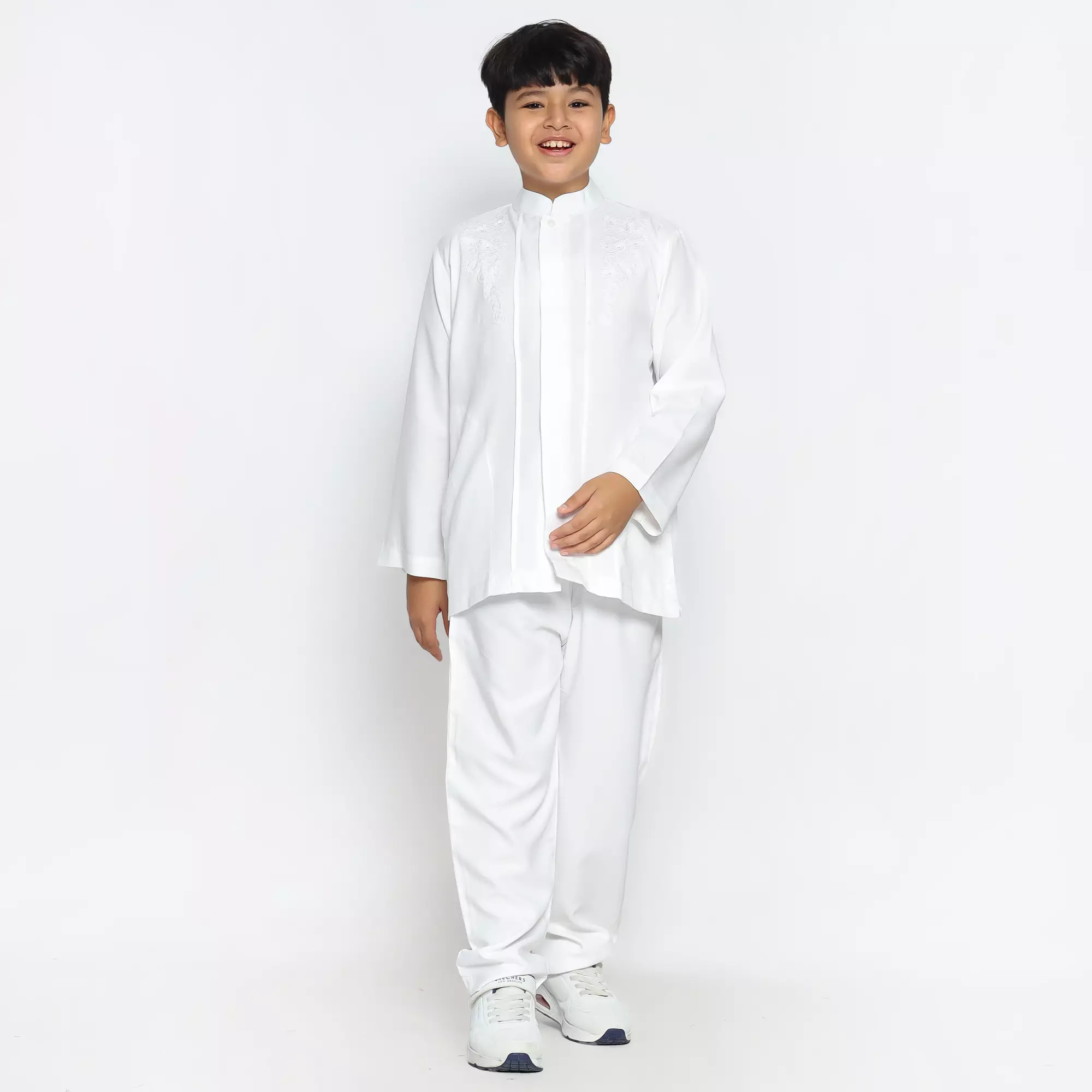 Baju Koko Anak KKA 41 White Lengan Panjang