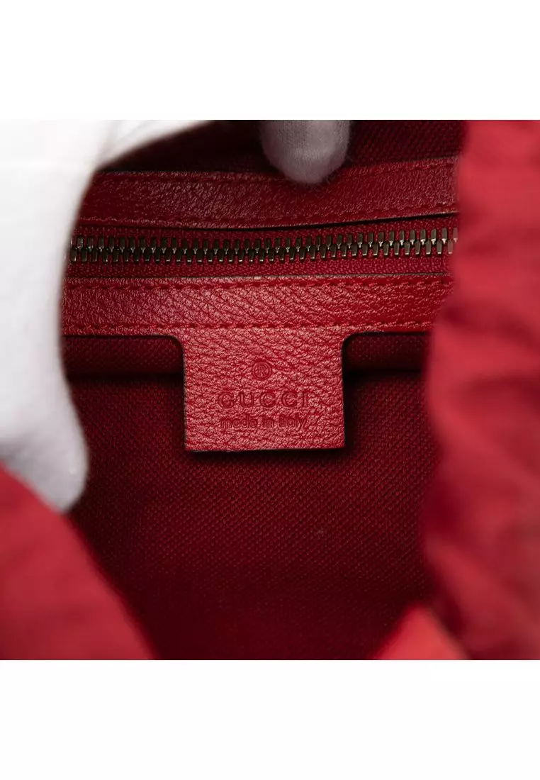 Pre-Loved Gucci Canvas Sylvie Baiadera Web Drawstring Backpack Gucci Pre-Owned 2000-2015 Canvas Sylvie Baiadera Web  main image 3