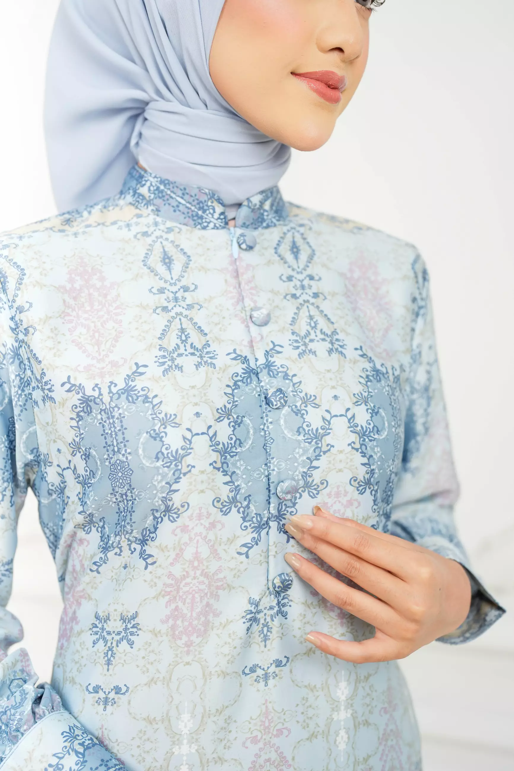 Sarimbit Arunika Sky Blue Wanita  Gamis Dress