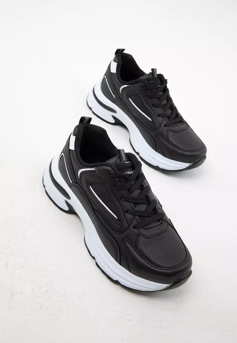 Black-White-C Women's Sneakers 18802