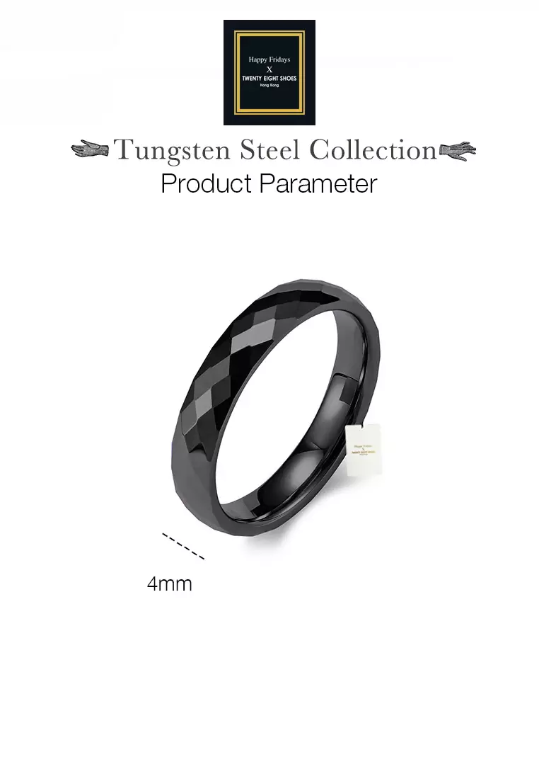 Rhombus Surface Tungsten Carbide Ring JW QF-035