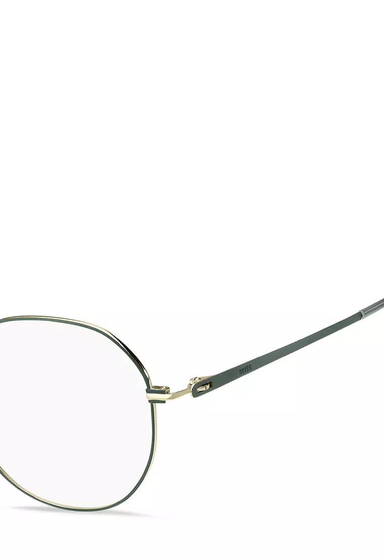 BOSS Optical glasses BOSS 1463-PEF, ROUND / OVAL Shape with GOLD GREEN Color