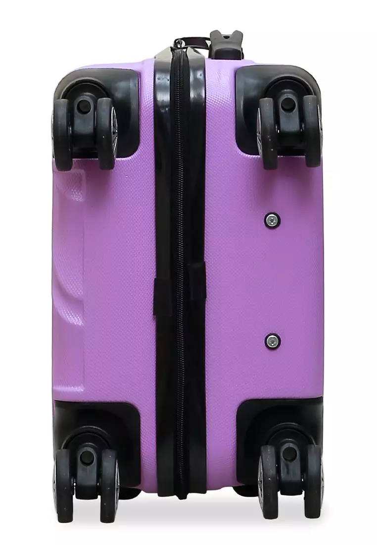 Carlton Koper Cabin Hardcase Unisex Size 20Inch Suitcase Combination Lock Large Compartment Material ABS+PVC Coated ORIGINAL - Lilac