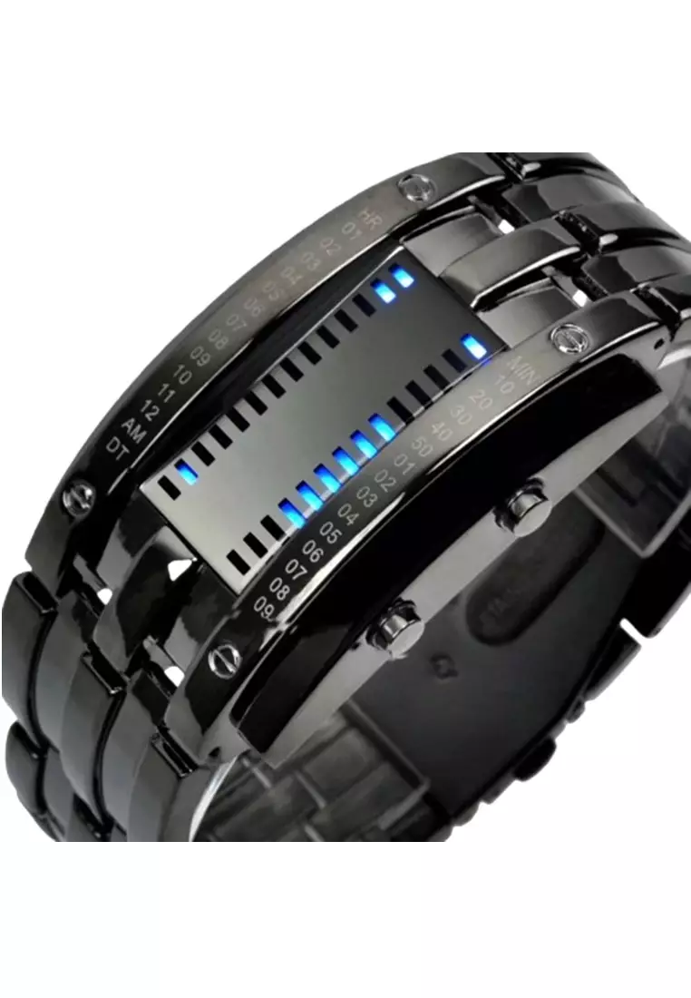 Jam Tangan LED Digital Pria Waterproof Many Function Strap Tali Material Alloy GN42 ORIGINAL