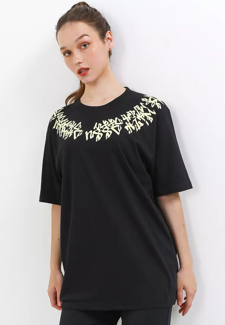 Ossu T-Shirt Oversize Calligraphy Graffiti Cotton Combed