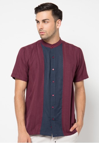 Short Sleeve Solid Texture Henley Collar Shirt