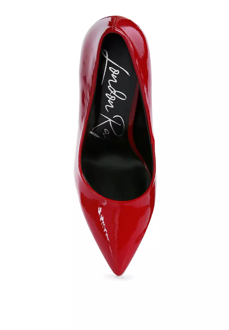 Red patent clearance stiletto heels