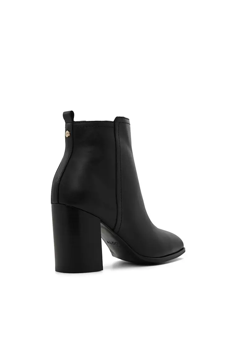 Aldo black hotsell leather ankle boots