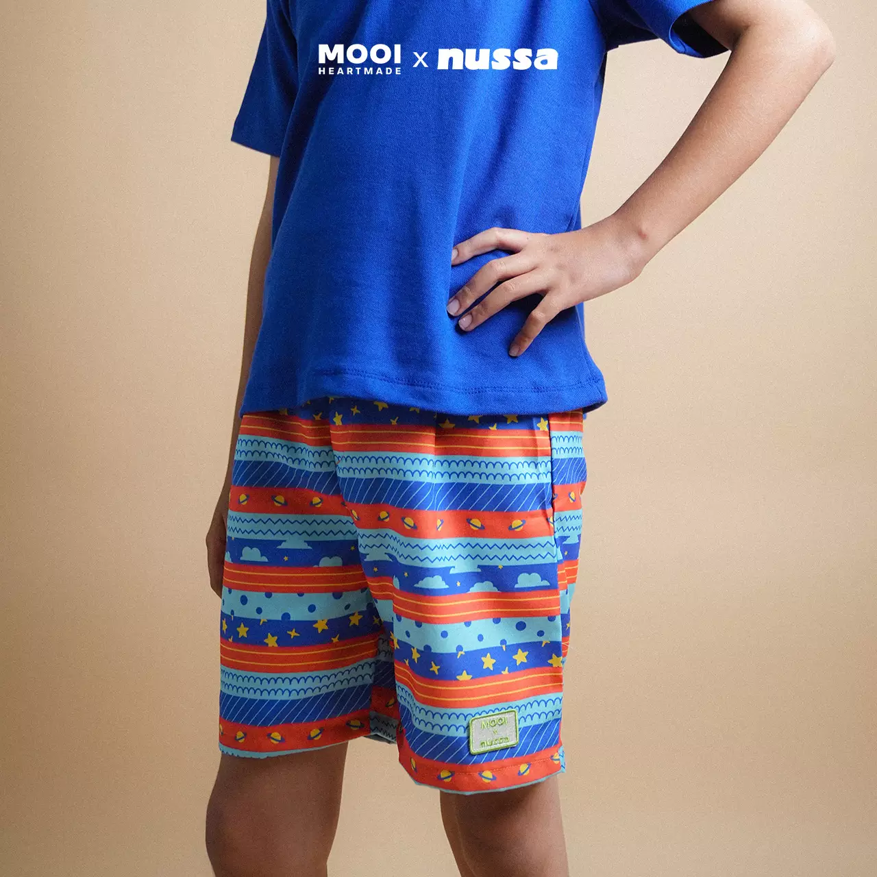 Mooi x Nussa Celana Pendek Anak Nussa Pants - Sky Blue