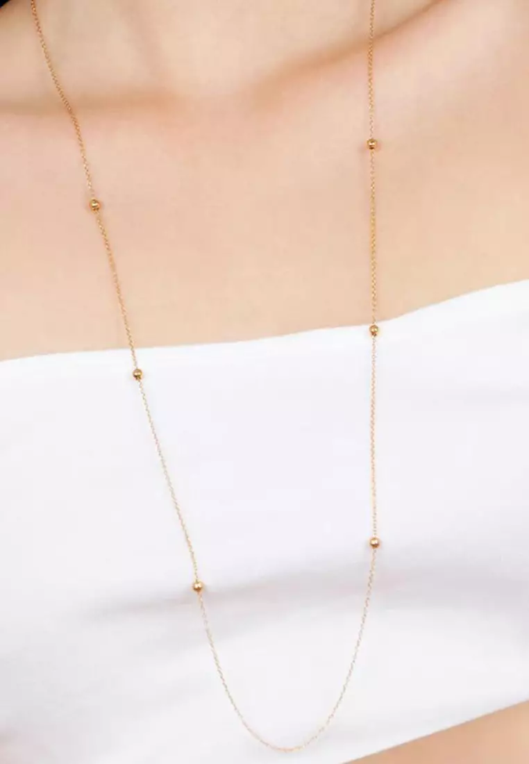 Vermeil Infinity Long Chain Necklace