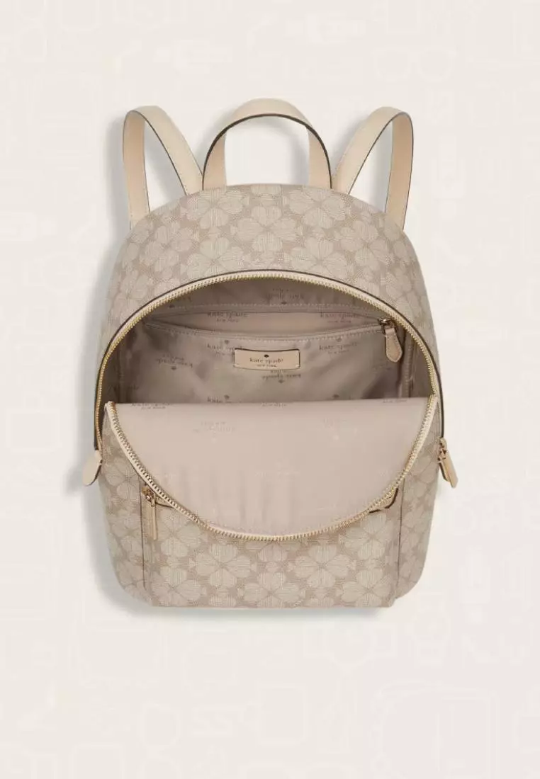 Kate Spade Signature Spade Flower Backpack Dark Beige Multi