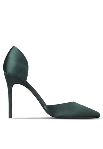 Twenty Eight Shoes green 8CM Silk Fabrics Hollow High Heel Shoes LJX06-c 89A0BSH80520BBGS_1